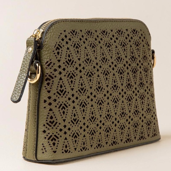 Francesca's Collections Handbags - NWT Navarro Perforated Crossbody